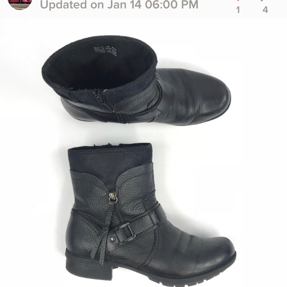 Size 10 black boots. Clarks